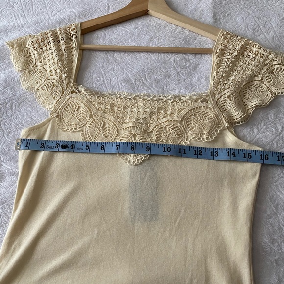 NWT Ralph Lauren Cream Lace Yoke Top - Picture 5 of 9